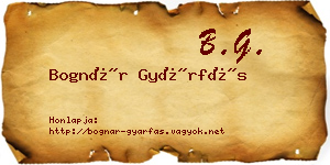 Bognár Gyárfás névjegykártya